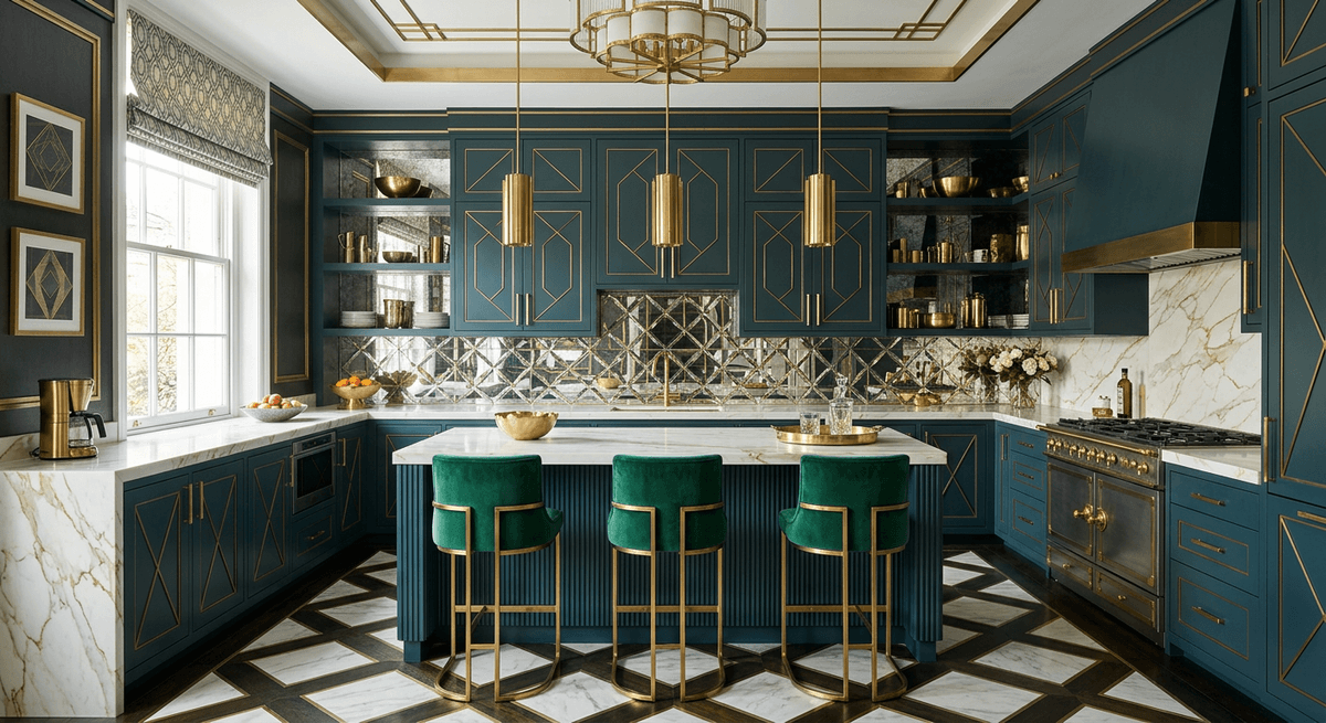 Virtuele home staging in Art Deco stijl — Keuken
