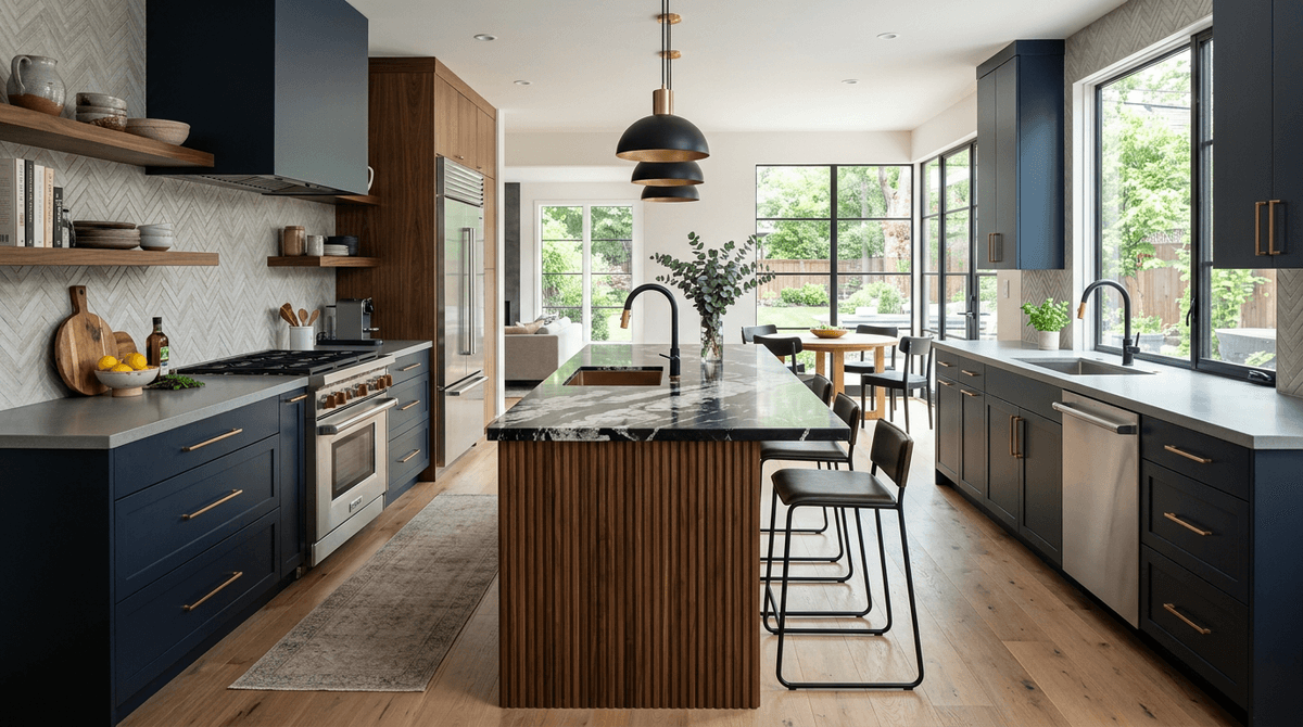 Virtuelles Home Staging im zeitgenossischen Stil — Küche