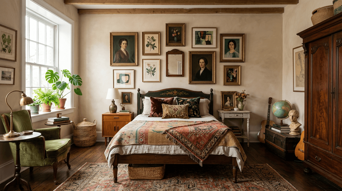 Virtuele home staging in eclectische stijl — Slaapkamer