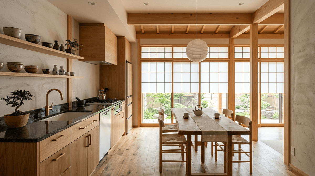 Virtuelles Home Staging im japanischen Stil — Küche