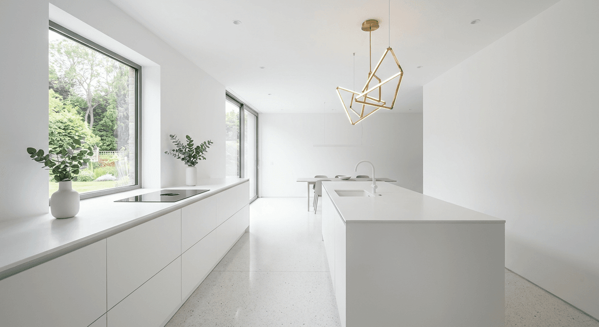 Virtuele home staging in minimalistische stijl — Keuken