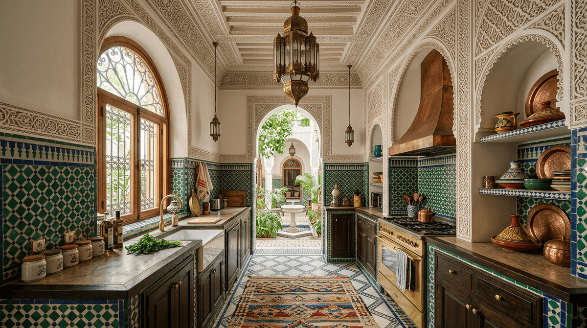 Virtuelles Home Staging im marokkanischen Stil — Küche