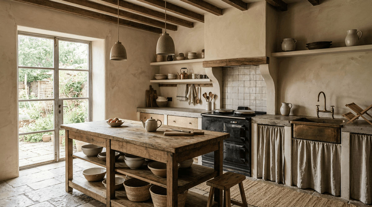 Virtuelles Home Staging im Wabi-Sabi-Stil — Küche
