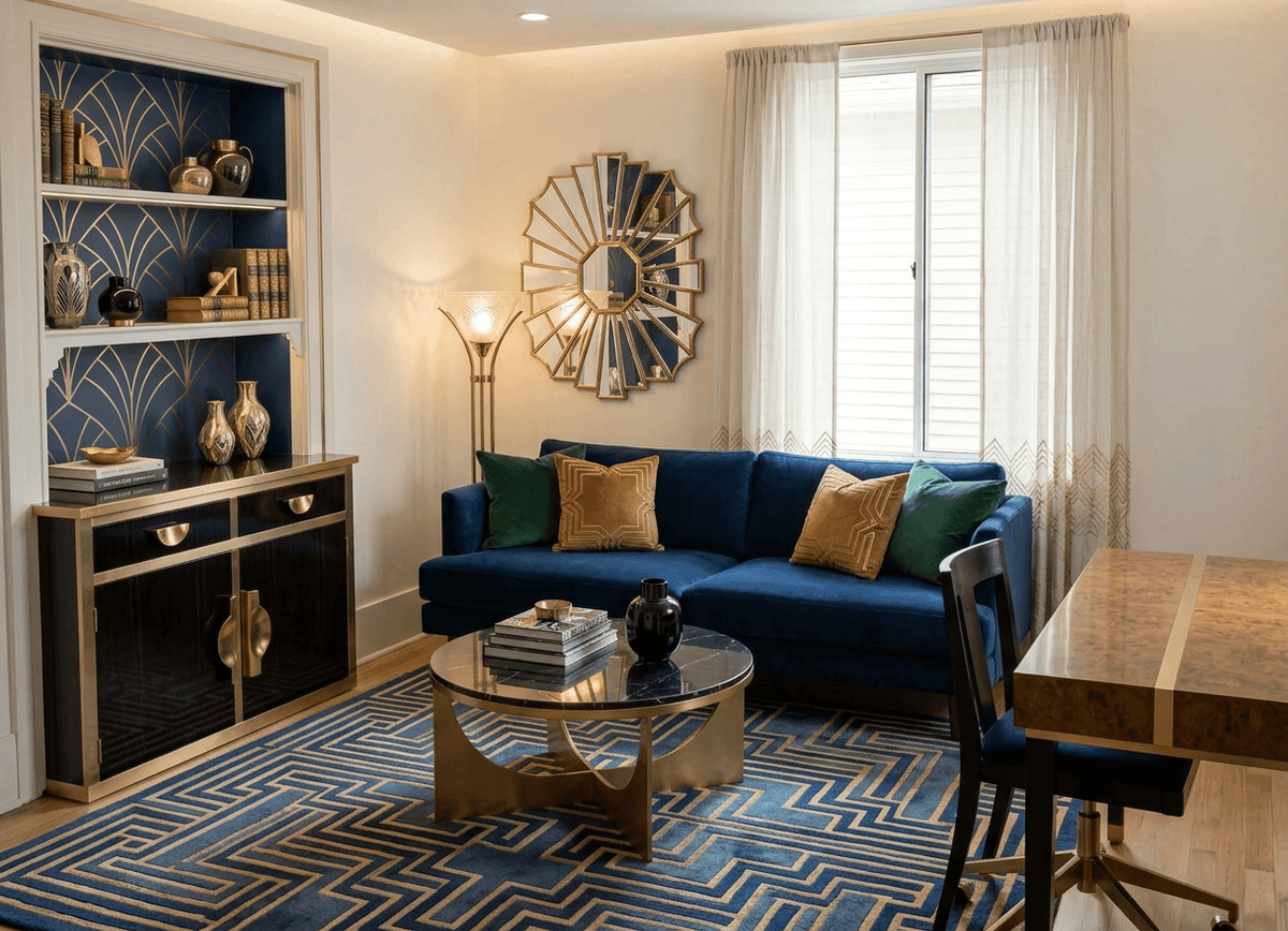 Home staging virtuale stile Art Déco