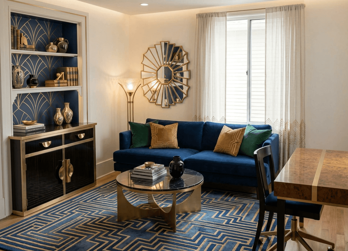 Art Deco style virtual home staging