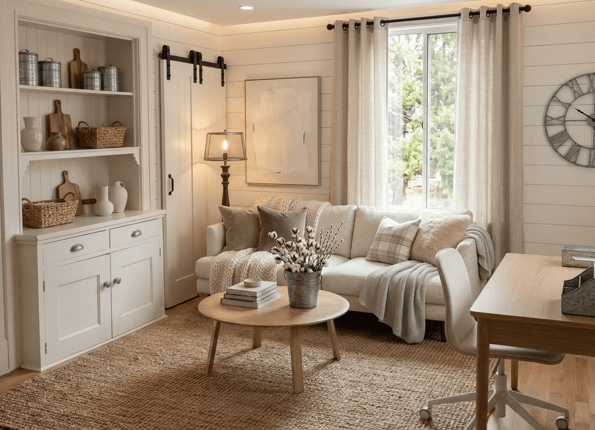 Home staging virtuale stile farmhouse