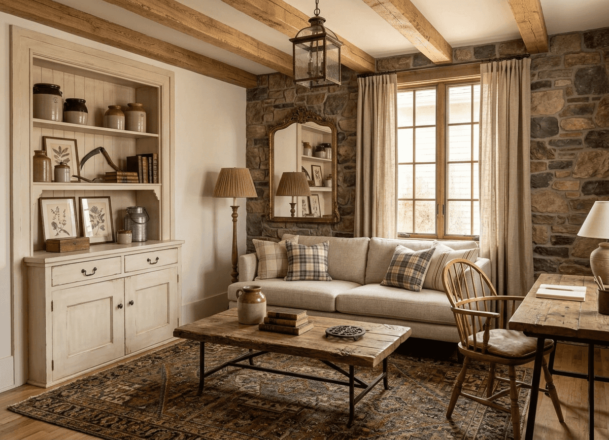 Home staging virtuale stile rustico